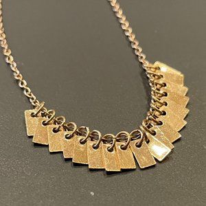 Dainty Gold Rectangle Charm Bracelet